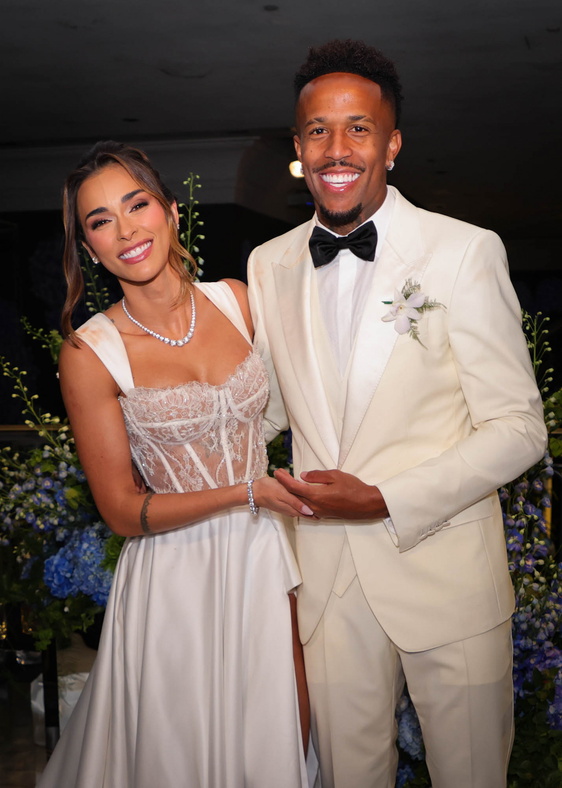 Tainá Castro e Éder Militão se casam em cerimônia luxuosa no Palácio Tangará, em São Paulo