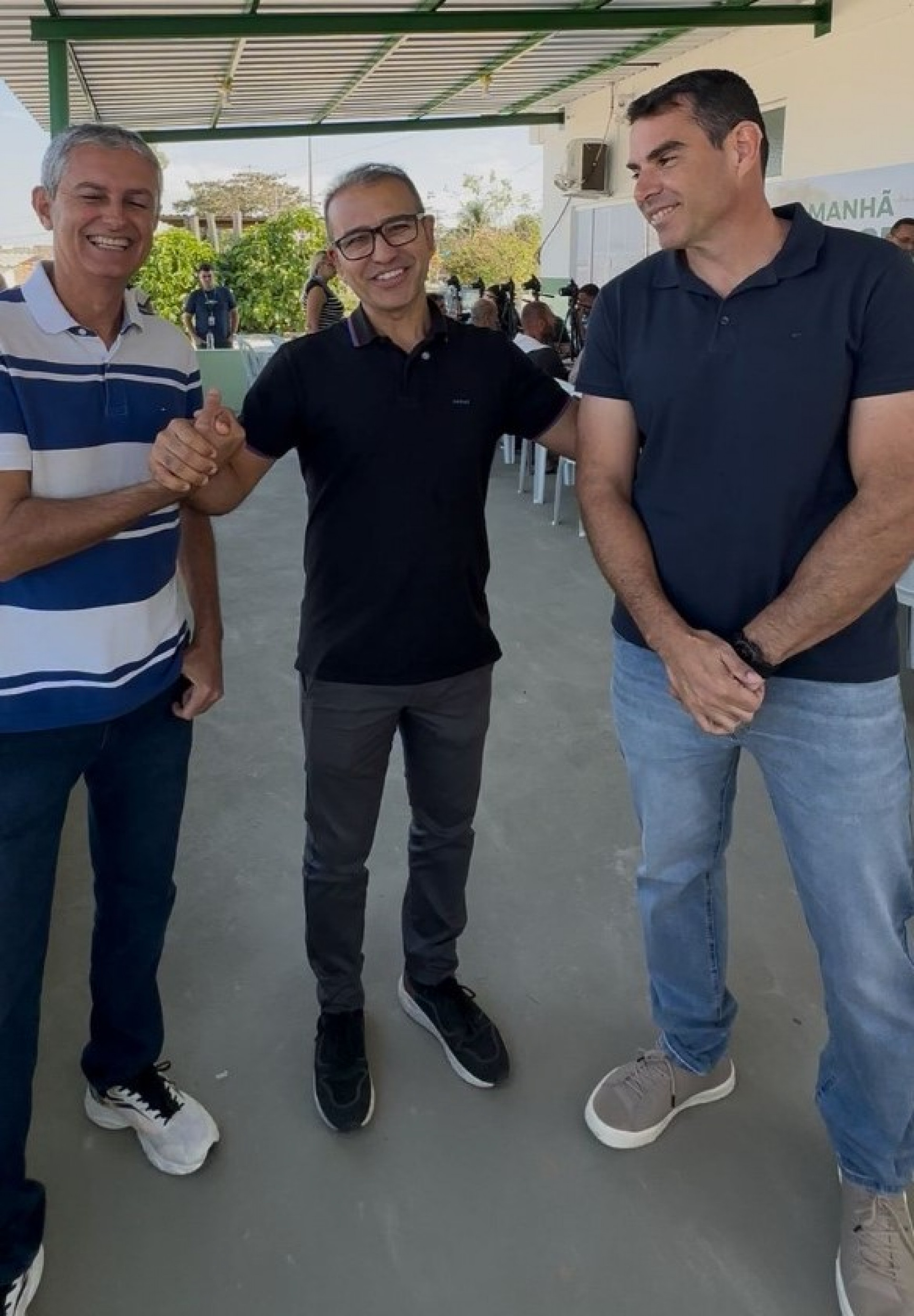 Leandro Coutinho, Vantoil Martins e Fabinho Costa (da esq.p/ dir.)  