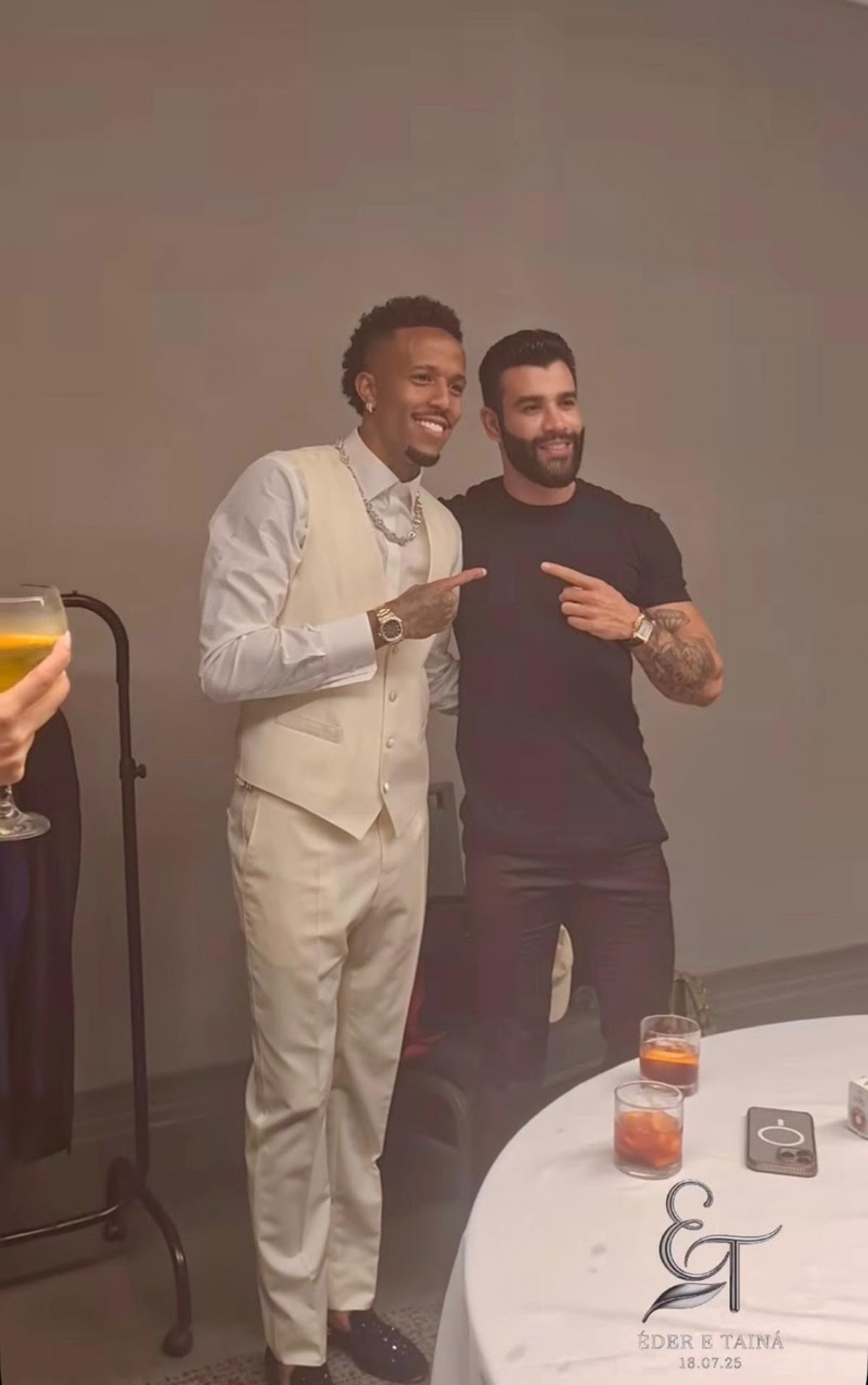 Éder Militão e Gusttavo Lima - Reprodução / Instagram