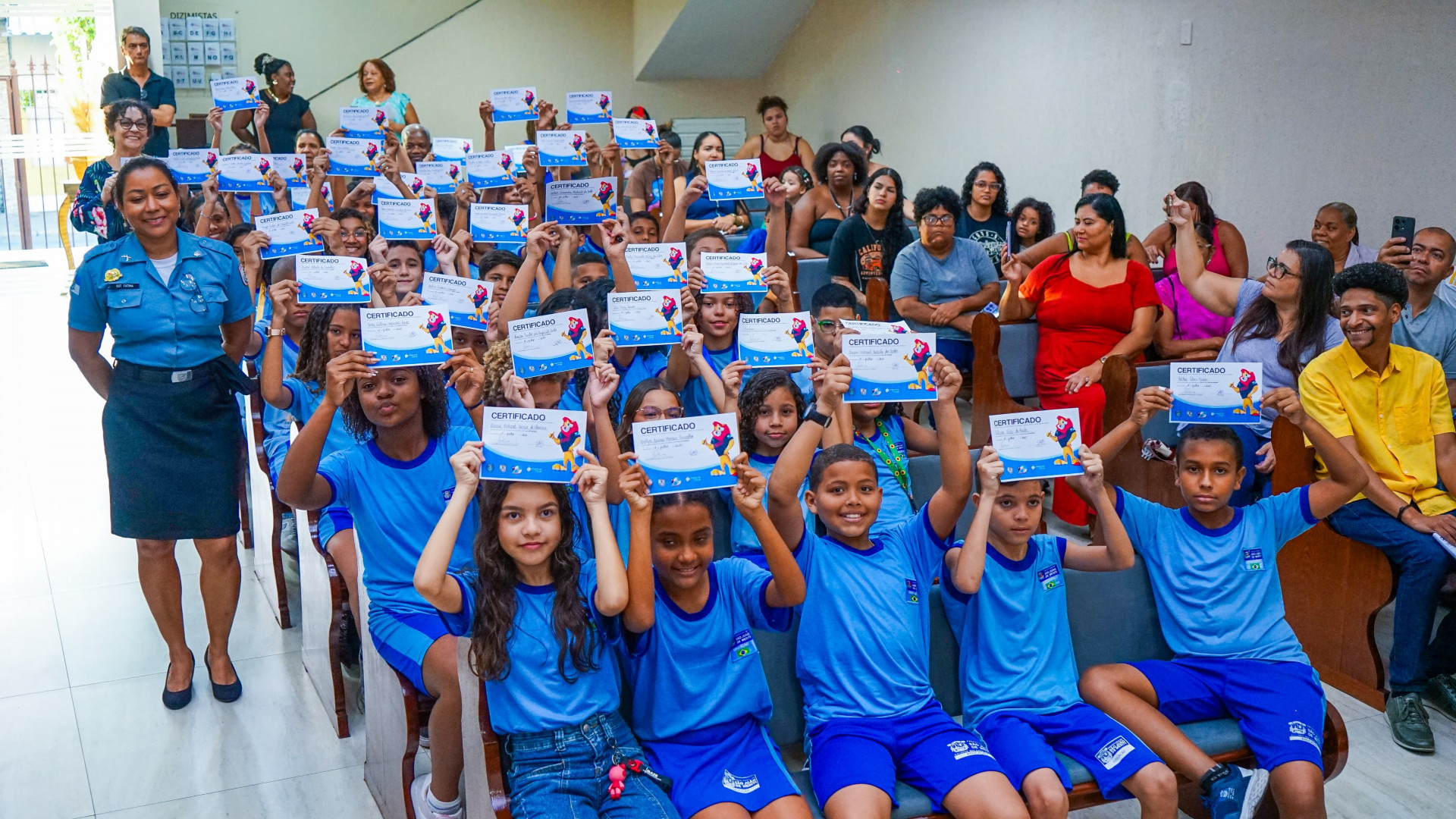 Proerd forma 105 alunos da Escola Municipal Professor Jansen Pereira De Melo - PMSJM/ Gilberto Rocha
