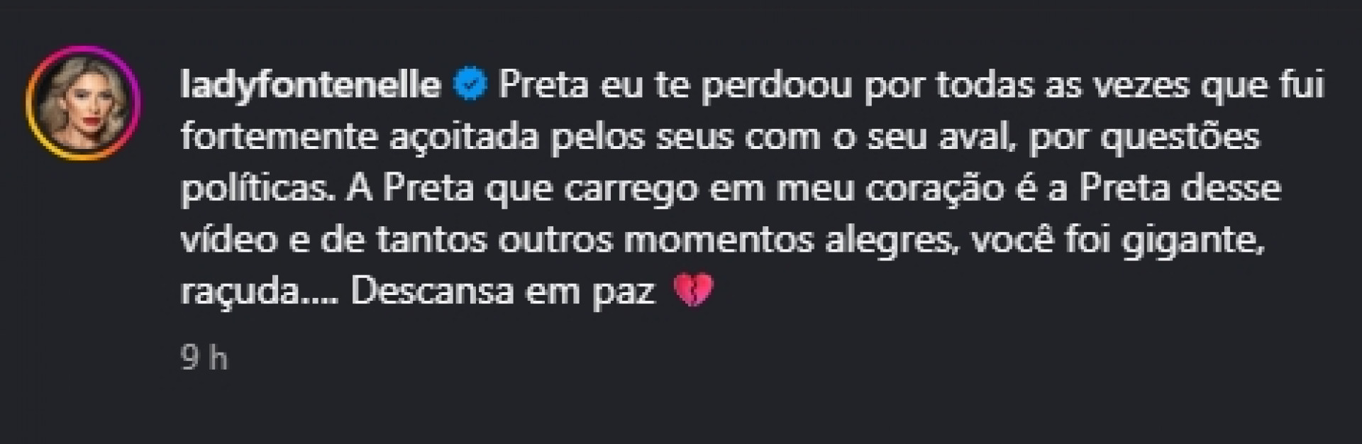 Prints tirados de uma página do Instagram - Reprodução/Instagram