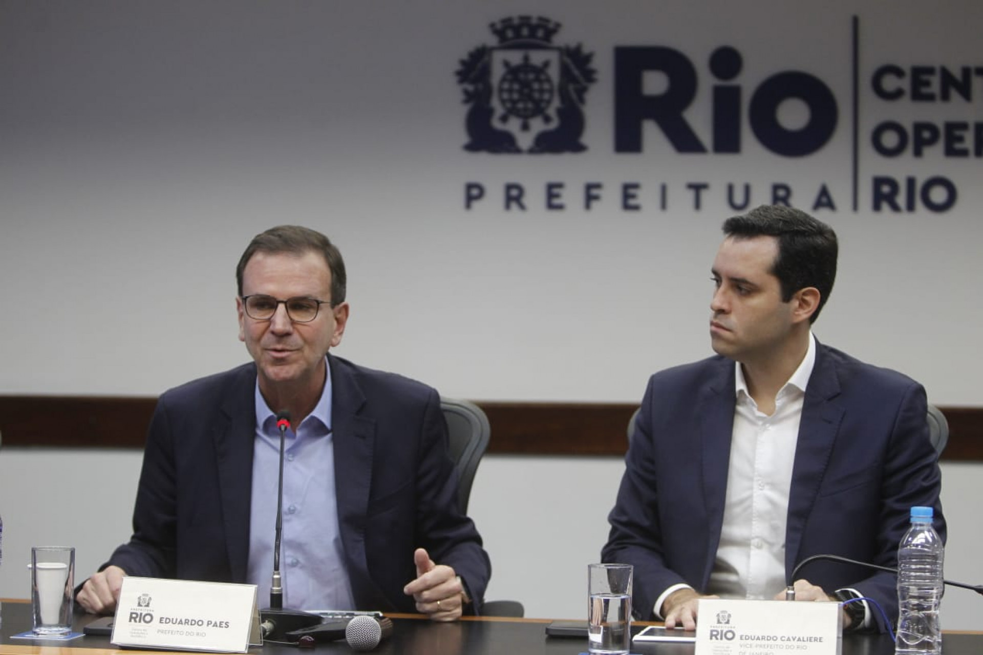Prefeito Eduardo Paes e vice Eduardo Cavaliere - Reginaldo Pimenta / Agência O Dia