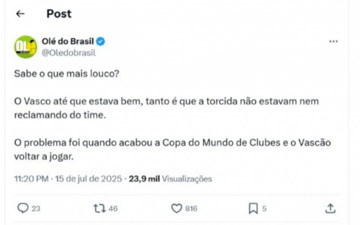 Eliminação do Vasco na Sul-Americana rende memes na web