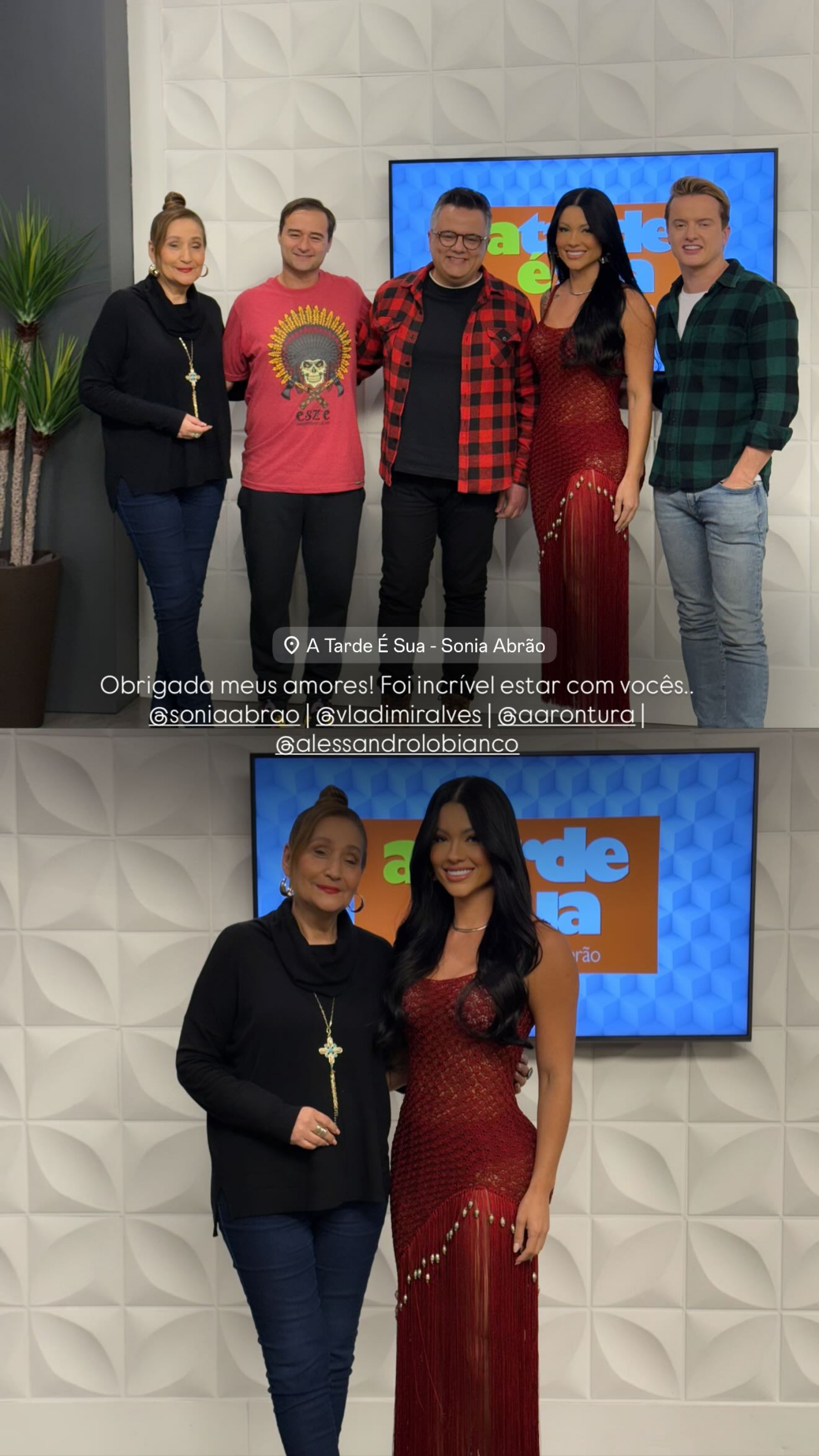 Rayane Figliuzzi esteve no programa 'A Tarde é Sua!' - Reprodução/Instagram 