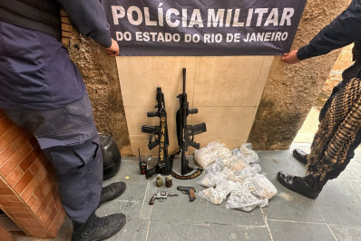 Criminoso é preso durante ação da PM no Complexo da Pedreira