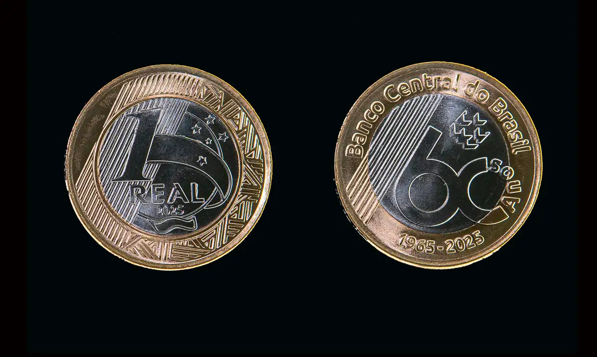 Banco Central lança moeda comemorativa de R$ 1 pelos 60 anos do órgão