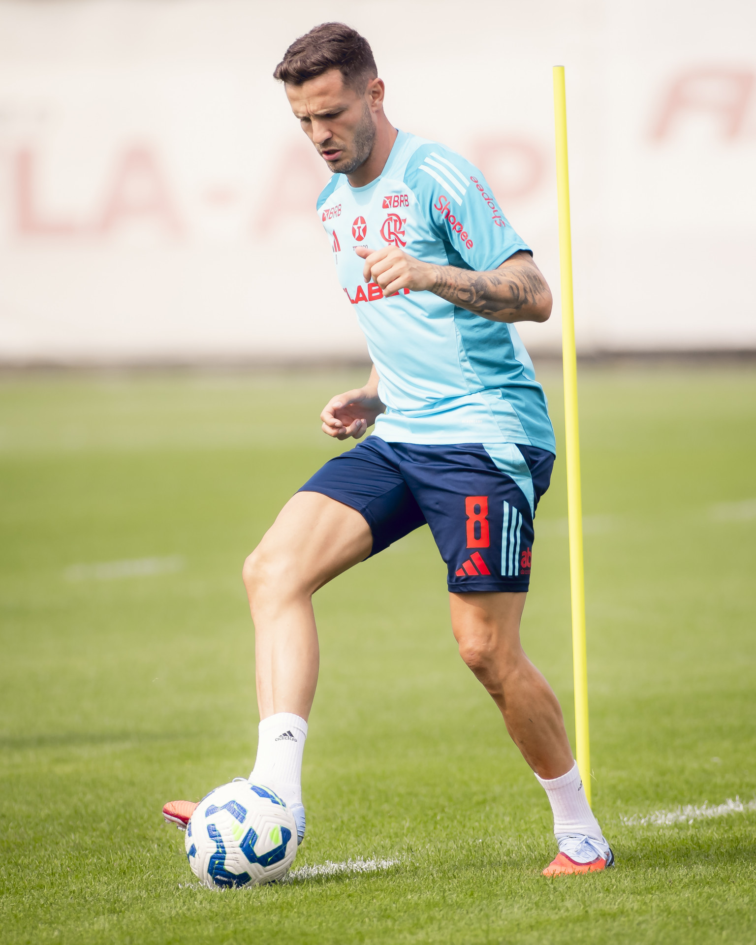 Saúl Ñíguez em treino do Flamengo