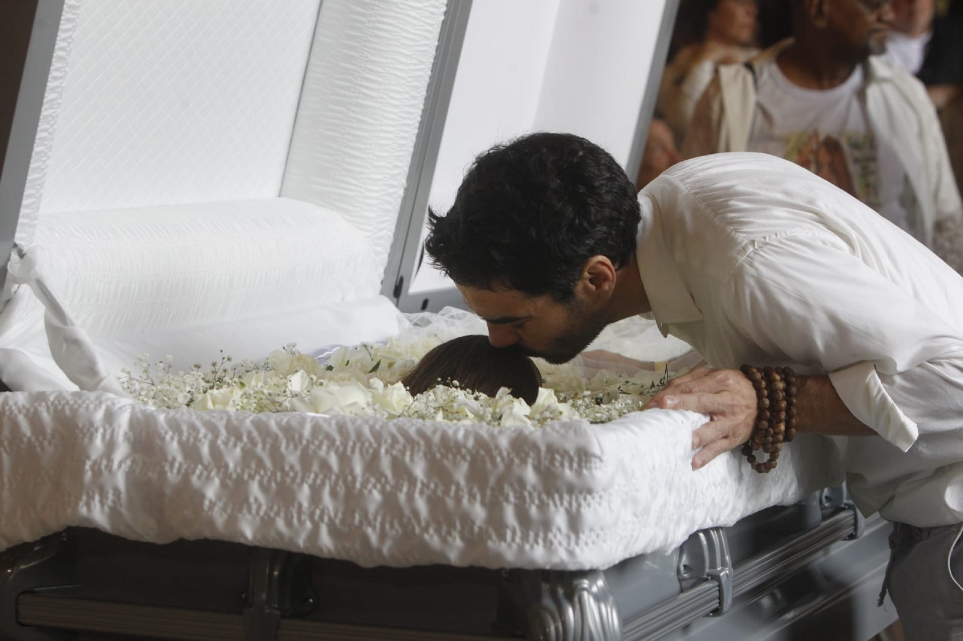 Caio Blat se emociona no velório de sua ex-namorada, Preta Gil - Reginaldo Pimenta / Agência O Dia