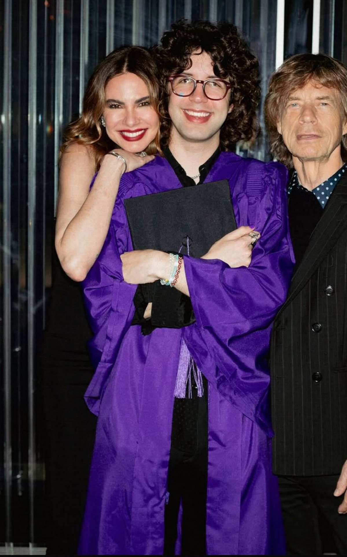 Luciana Gimenez, Mick Jagger e o filho Lucas Jagger - Reprodução/Instagram