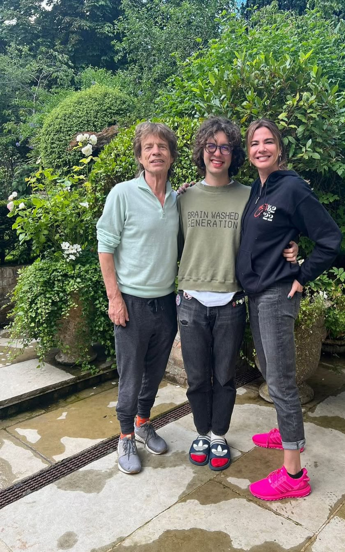 Luciana Gimenez, Mick Jagger e o filho Lucas Jagger - Reprodução/Instagram