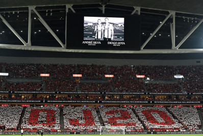 Liverpool homenageia Diogo Jota antes de amistoso com o Milan 