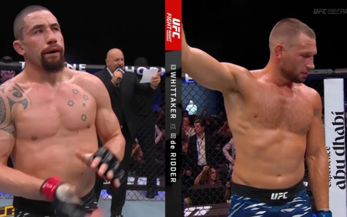 De Ridder bateu Whittaker por decisão dividida no UFC Abu Dhabi
