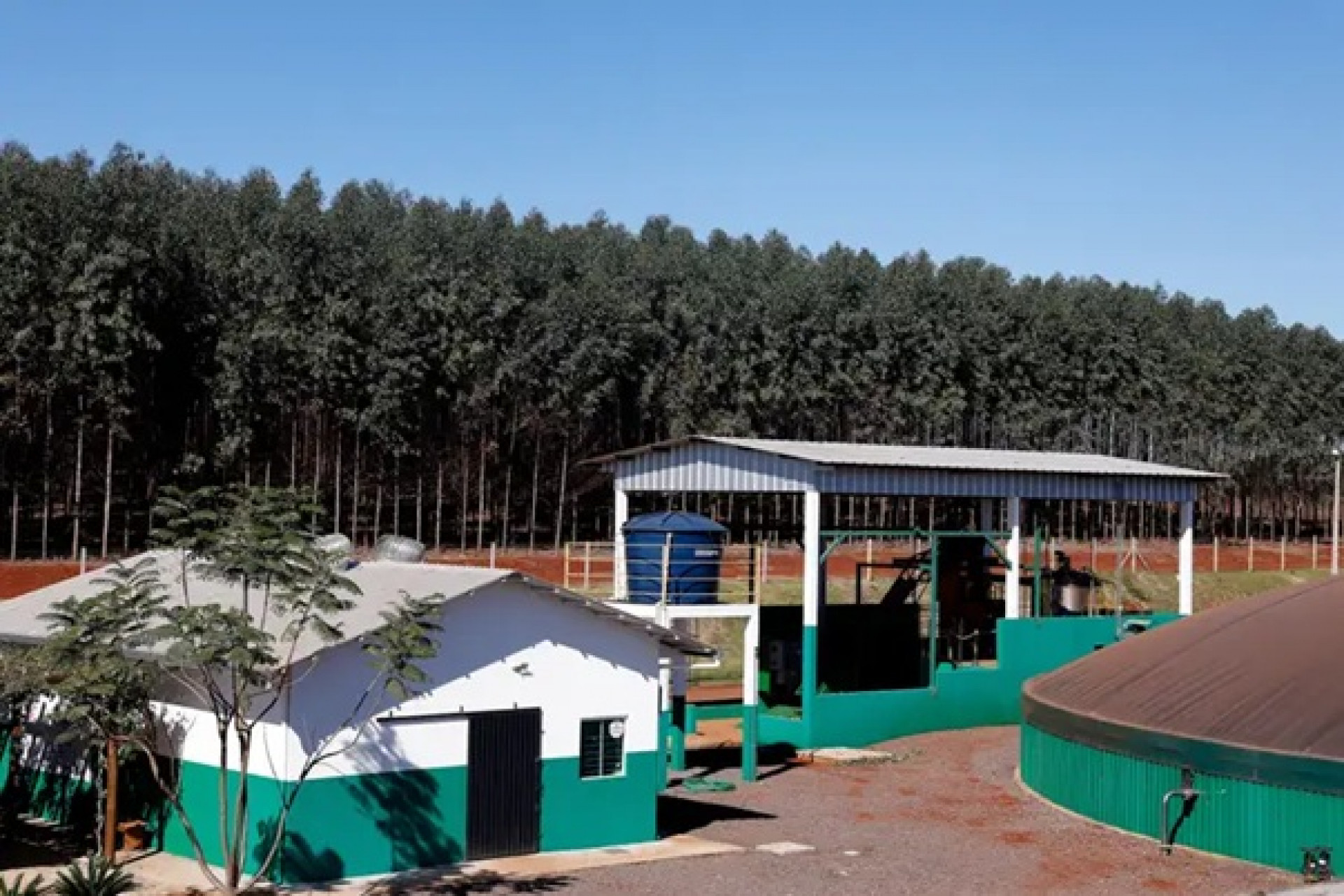 Sistema de Biodigestão composto por biodigestores, grupo motogerador e lagoa de digestão e tratamento - Tânia Rêgo/Agência Brasil