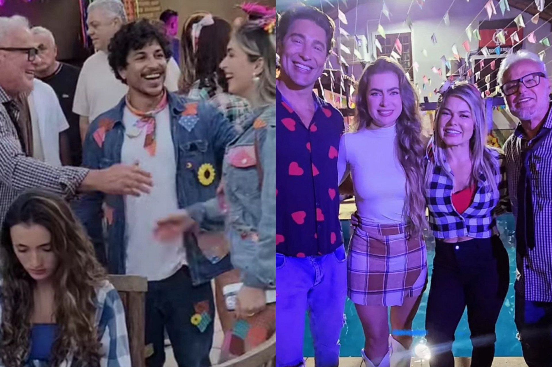 Teve tensão, teve reencontro? e até interação com Kadu Moliterno e a esposa Cristianne Rodriguez - Foto: Reprodução