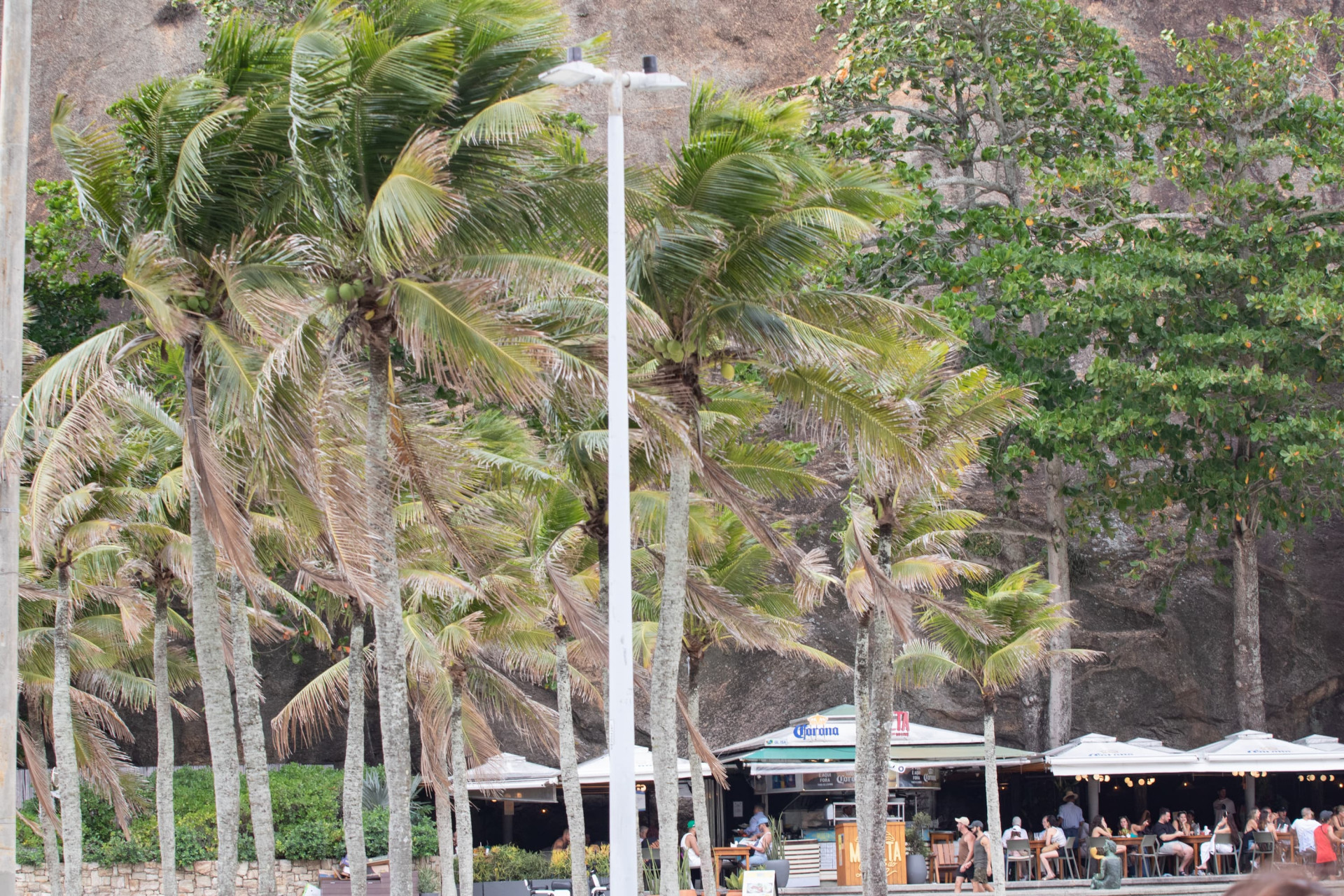 Vento forte não espantou cariocas que quiseram aproveitar Praia do Leme nesta segunda (28) - Érica Martin/Agência O Dia