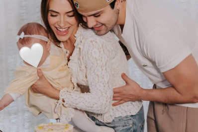 Luan Santana e Jade Magalhães celebram 7 meses da filha com festinha intimista