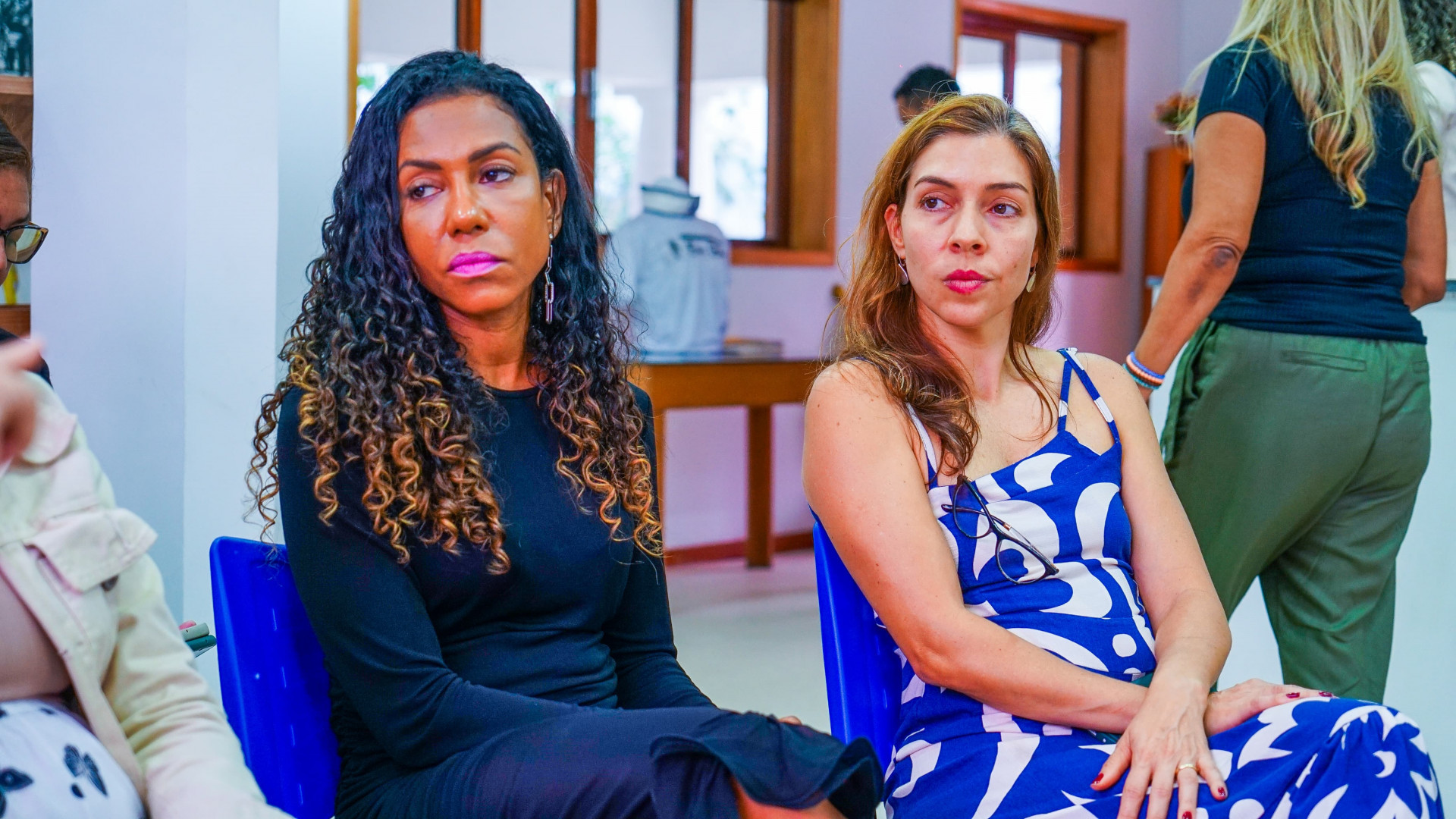 As defensoras p&uacute;blicas Luciana Mota e Mariana Pauzeiro, enfatizaram a necessidade da articula&ccedil;&atilde;o regional e pol&iacute;ticas voltadas &agrave; equidade racial  - Gilberto Rocha/ PMSJM