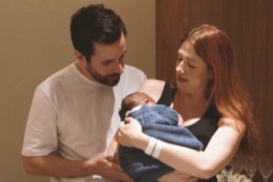 Dani Calabresa exibe novos registros do nascimento do filho