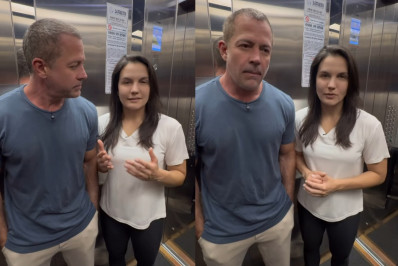 Malvino Salvador e Kyra Gracie dão dicas de defesa pessoal ao simularem caso de agressão em elevador