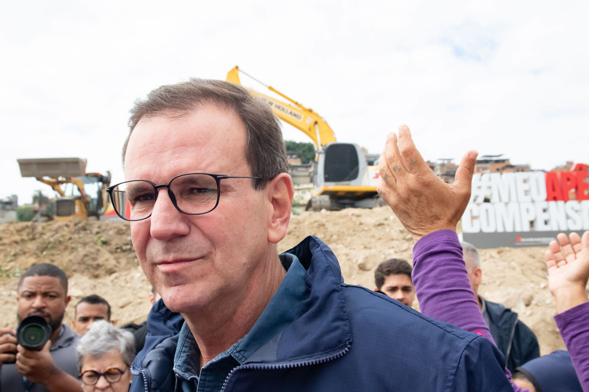 Lançamento de mais dois residenciais da minha casa minha vida na mangueira pelo prefeito do Rio de janeiro Eduardo Paes, nesta quinta-feira (31). - Érica martin/Agência O Dia