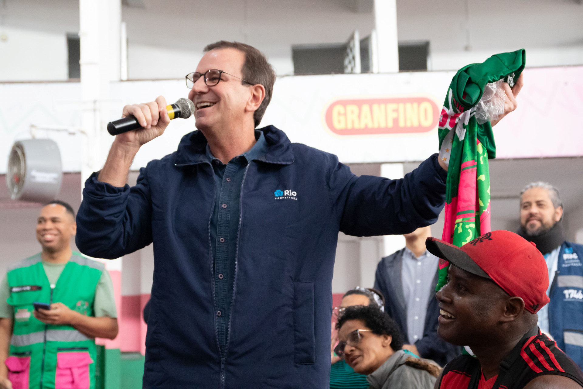 Eduardo Paes no lan&ccedil;amento de dois residenciais Minha Casa, Minha Vida na Mangueira - &Eacute;rica Martin/Ag&ecirc;ncia O Dia