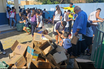 Gincana escolar no Farol de São Tomé arrecada 10.716 kg de recicláveis
