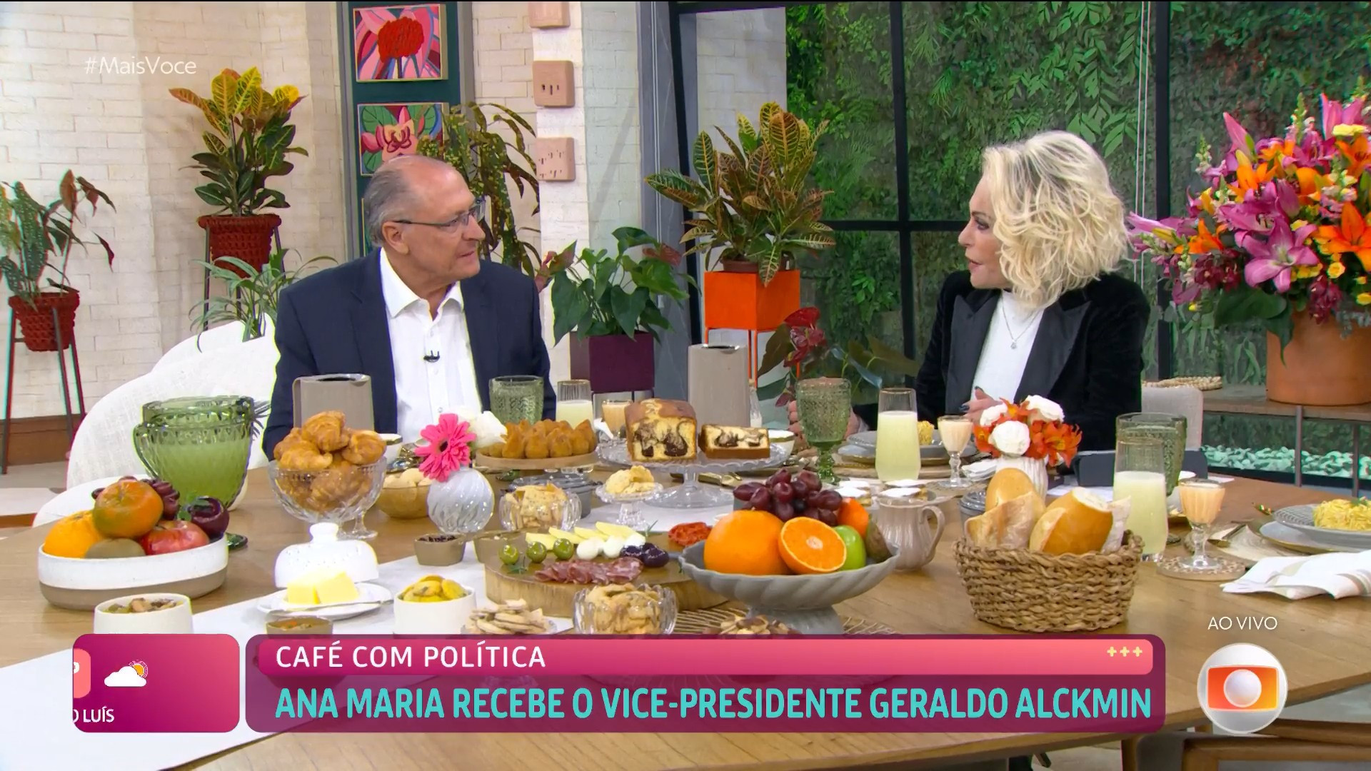 Alckmin participa do café da manhã no 'Mais Você', com Ana Maria Braga - Reprodução / Globoplay