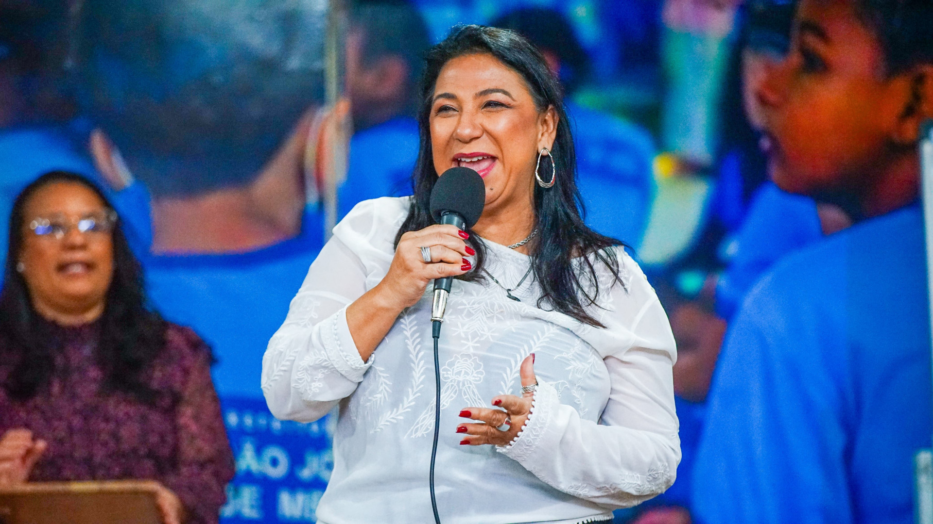 Secret&aacute;ria municipal de Educa&ccedil;&atilde;o, Eneila Lucas, enfatizou que a jornada &eacute; uma forma de cuidar de quem cuida dos alunos - Gilberto Rocha/ PMSJM