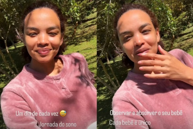 Lucy Ramos relata desafios na rotina noturna da filha: 'Só dormi uma hora'