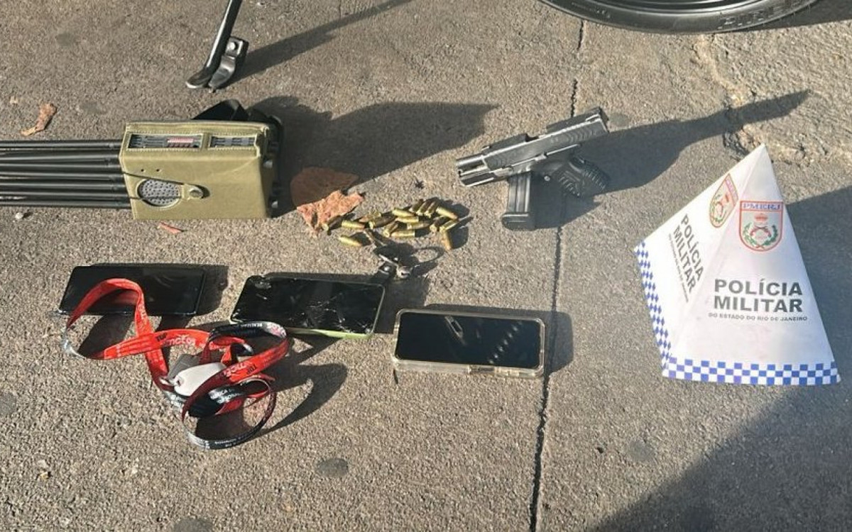 Material apreendido após o confronto na Linha Amarela - Divulgação