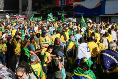Manifestação pró-Bolsonaro reúne 37,6 mil na Paulista 