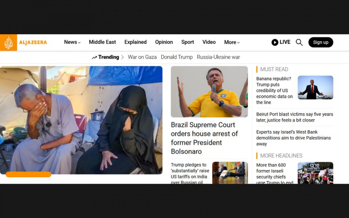 Imprensa internacional noticia prisão domiciliar de Bolsonaro