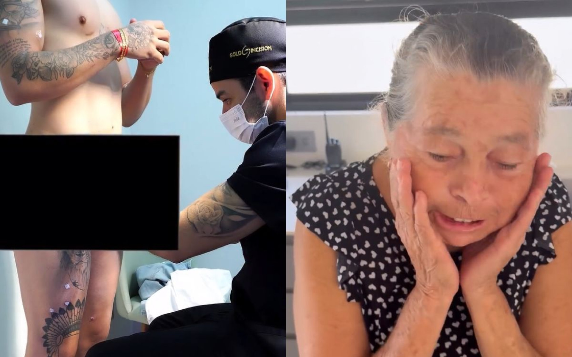 Avó de Rico Melquiades fica chocada com resultado de harmonização peniana - Reprodução / Instagram