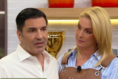 Edu Guedes recebe Ana Hickmann em volta ao trabalho e se emociona
