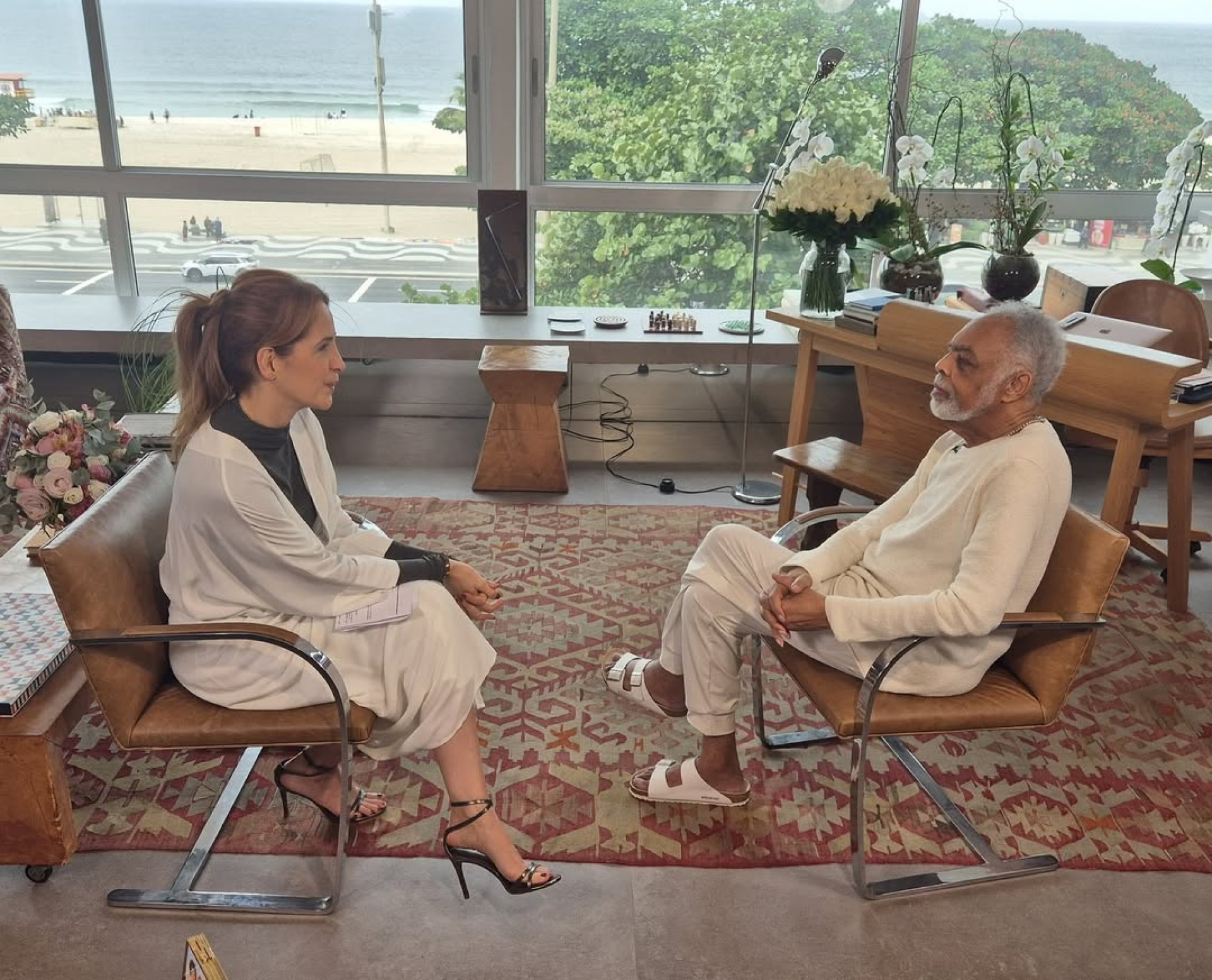 Gilberto Gil comentou morte de Preta em entrevista ao 'Fant&aacute;stico' - TV Globo