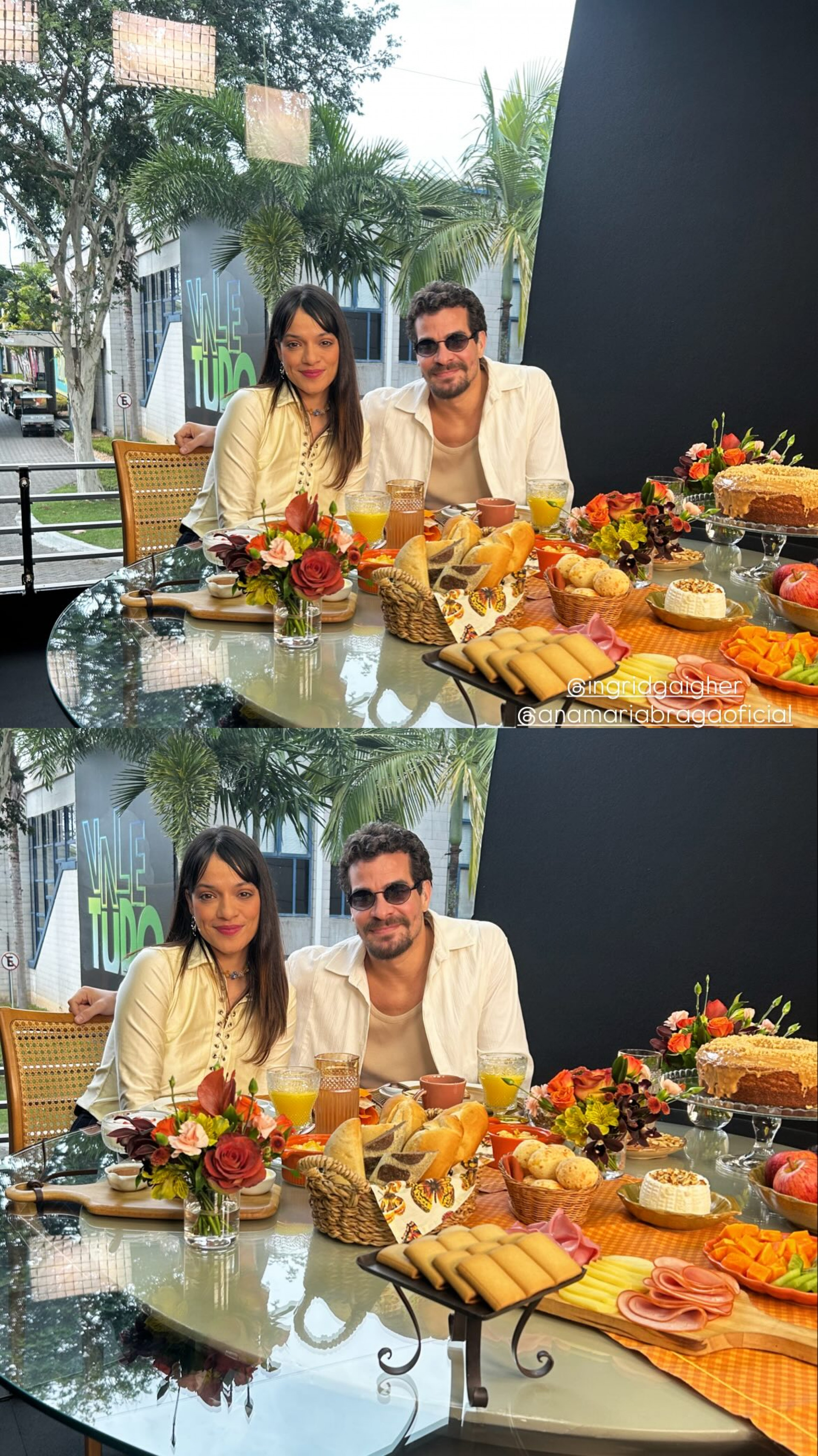 Thiago Martins participou do 'Mais Você' ao lado da atriz Ingrid Gaigher - Reprodução/Instagram 