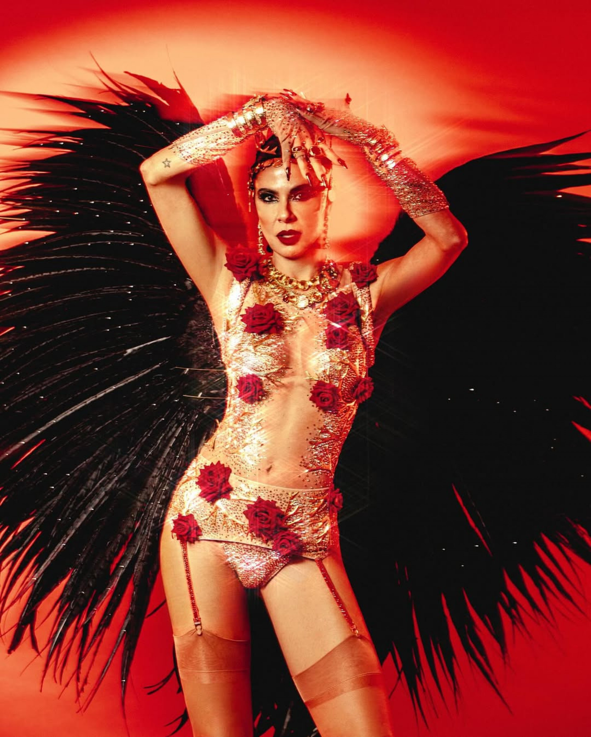 Luciana Gimenez foi madrinha de bateria da escola neste ano - Reprodução/Instagram