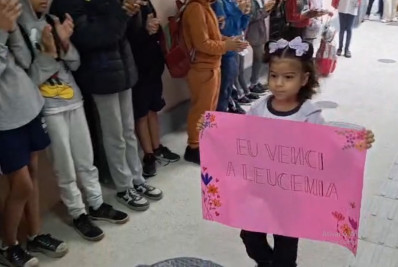 Vídeo: menina de 6 anos comemora cura da leucemia com retorno emocionante à escola no Rio