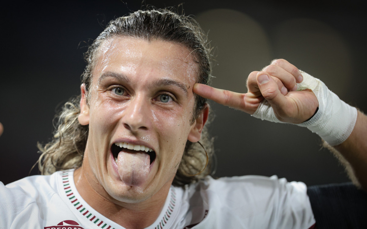 Canobbio celebra gol marcado pelo Fluminense sobre o América de Cali