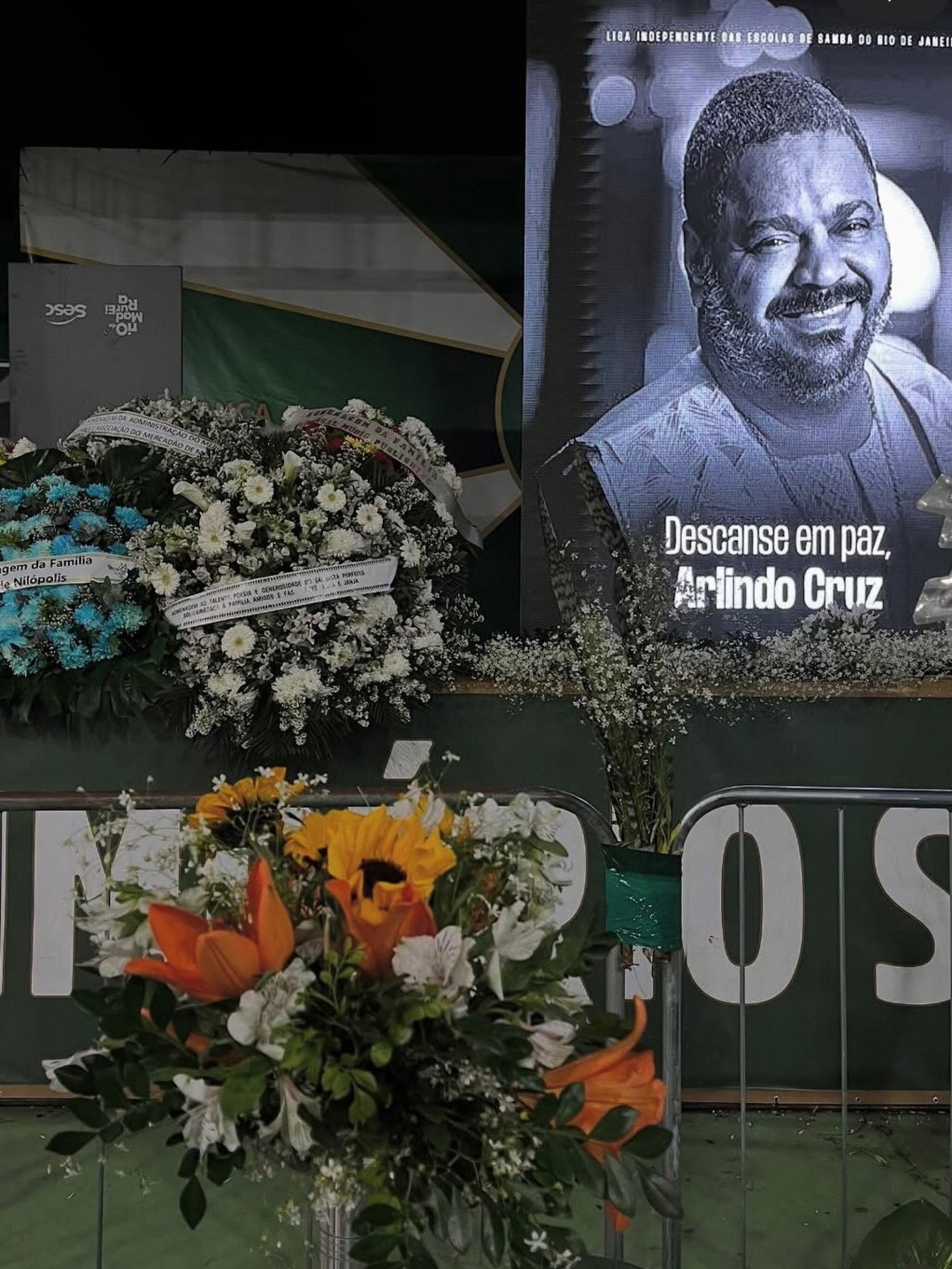 Fotos que a família de Arlindo Cruz divulgou do velório - Reprodução/Instagram