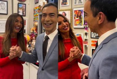 César Tralli abre camarim de Patrícia Poeta e exibe local recheado de presentes