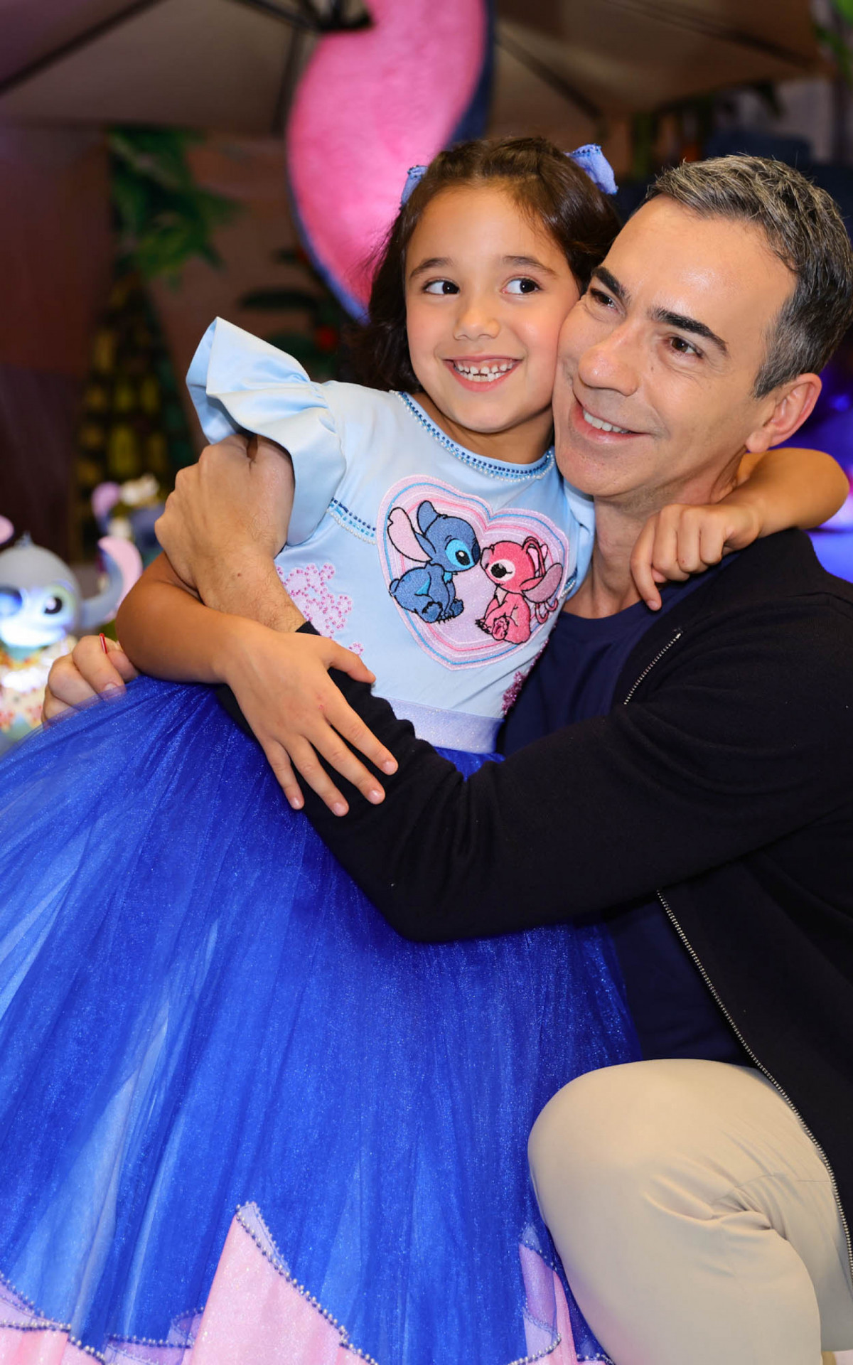 César Tralli e a filha, Manuella