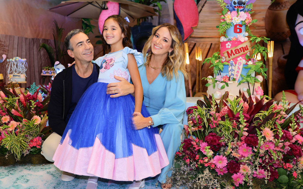 Ticiane Pinheiro, César Tralli e a filha, Manu