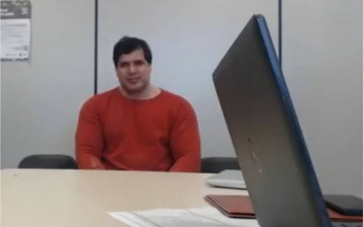 Audiência de custódia que definiu a prisão preventiva de Renê da Silva Nogueira Junior - Divulgação