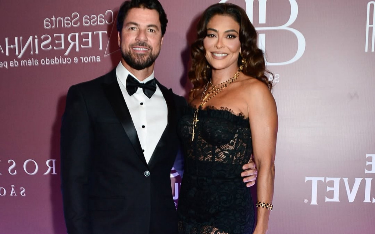 Juliana Paes e o marido Carlos Eduardo Baptista