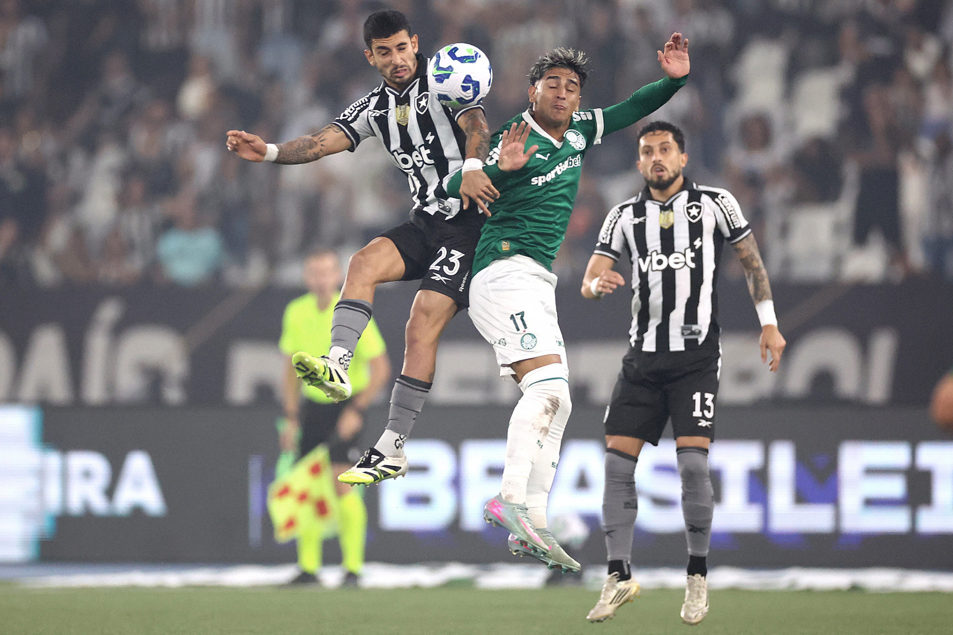 Botafogo enfrentou o Palmeiras neste domingo (17), no Nilton Santos, pela 20ª rodada do Brasileirão - Vitor Silva/Botafogo