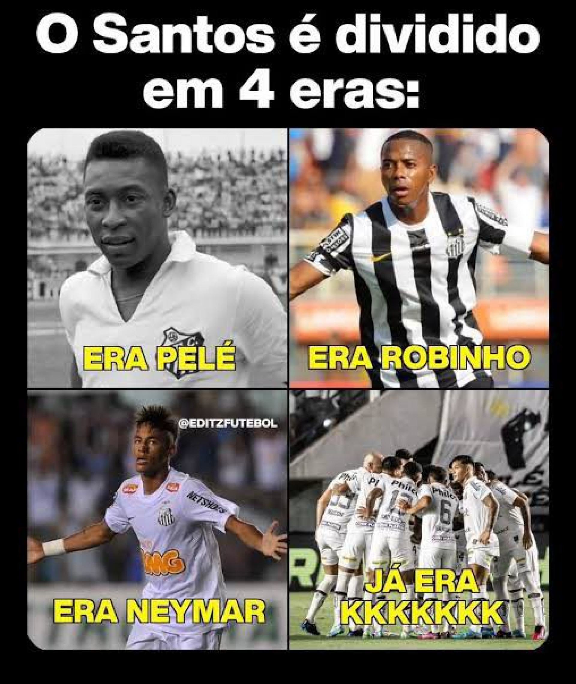 Internautas fizeram vários memes sobre a goleada do Vasco de 6 a 0 sobre o Santos, no MorumBis - Reprodução de redes sociais