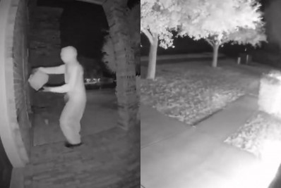 Vídeo: Homem encapuzado despeja gasolina e ateia fogo em casa no Texas