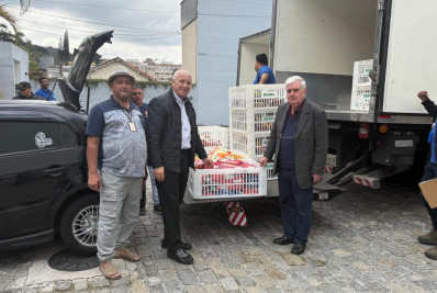 Sincomércio e Sesc distribuem alimentos arrecadados no Festival de Inverno