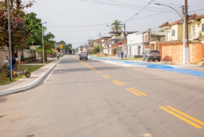 Estrada em Duque de Caxias recebe asfalto novo